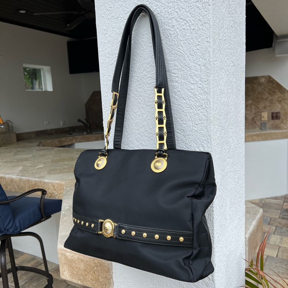Vintage Sun Versace Nylon Tote Bag